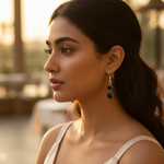 Load image into Gallery viewer, 925 Silver Garnet Drop Earrings for Women | Gemstone Jewelry