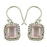 Load image into Gallery viewer, 925 Silver Rose Quartz Earrings for Women | Dangle Earrings