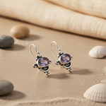 Load image into Gallery viewer, 925 Silver Amethyst Drop Earrings | Women's Jewelry Gift