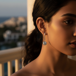 Load image into Gallery viewer, Silver Dangle Drop Earrings with Clear CZ | Women's Jewelry Gift