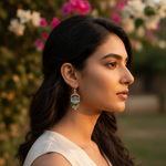 Load image into Gallery viewer, 925 Silver Peridot Drop Earrings for Women | Green Gemstone Jewelry