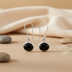 Load image into Gallery viewer, 925 Sterling Silver Black Onyx Drop Earrings for Women