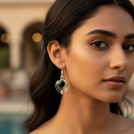 Load image into Gallery viewer, 925 Silver Black Gemstone Drop Earrings for Women | Gift Jewelry