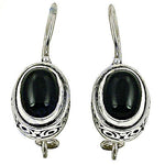 Load image into Gallery viewer, 925 Silver Black Onyx Earrings for Women | Dangle Earrings