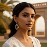 Load image into Gallery viewer, 925 Silver Green Gemstone Earrings for Women | Dangle Earrings