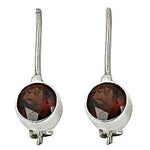 Load image into Gallery viewer, 925 Silver Garnet Drop Earrings for Women | Gemstone Jewelry