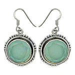 Load image into Gallery viewer, 925 Silver Chalcedony Drop Earrings for Women | Daily Wear