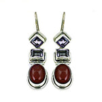 Load image into Gallery viewer, 925 Silver Gemstone Drop Earrings for Women | Statement Jewelry