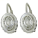Load image into Gallery viewer, 925 Silver Leverback Earrings with Oval Gemstone | Women's Jewelry