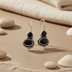 Load image into Gallery viewer, 925 Silver Onyx Drop Earrings for Women | Daily Wear Jewelry