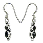 Load image into Gallery viewer, 925 Silver Black Gemstone Drop Earrings for Women | Gift Jewelry