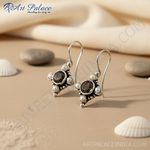Load image into Gallery viewer, 925 Silver Smoky Quartz & Pearl Earrings for Women