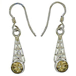Load image into Gallery viewer, 925 Silver Citrine Teardrop Earrings for Women | Dangle Jewelry