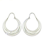 Load image into Gallery viewer, Silver Crescent Hoop Earrings for Women | Daily Wear Jewelry