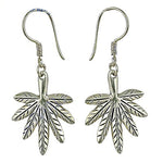 Load image into Gallery viewer, 925 Silver Cannabis Leaf Earrings for Women | Dangle Jewelry