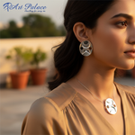 Load image into Gallery viewer, Silver Tone Metal Oval Dish Decorative Piece | Home Decor