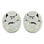 Load image into Gallery viewer, Silver Tone Metal Oval Dish Decorative Piece | Home Decor