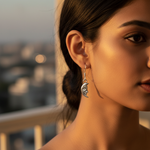 Load image into Gallery viewer, Sterling Silver Crescent Moon Earrings for Women | Celestial Jewelry