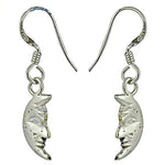 Load image into Gallery viewer, Sterling Silver Crescent Moon Earrings for Women | Celestial Jewelry