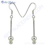 Load image into Gallery viewer, 925 sterling silver ball drop earrings with a polished finish for women