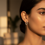 Load image into Gallery viewer, Silver Hoop Earrings for Women | Knot Design | Daily Wear