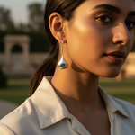 Load image into Gallery viewer, Silver Teardrop Dangle Earrings | Minimalist Silver Earrings for Women