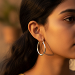 Load image into Gallery viewer, 925 Silver Hoop Earrings for Women | Daily Wear Jewelry