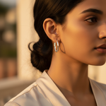 Load image into Gallery viewer, Silver Hoop Earrings for Women | Daily Wear Jewelry