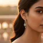 Load image into Gallery viewer, 925 Silver Flower Drop Earrings for Women | Dainty Jewelry