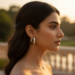 Load image into Gallery viewer, Silver Hoop Earrings for Women | Daily Wear | Gift