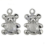Load image into Gallery viewer, Silver Teddy Bear Charm Pendant for Jewelry Making