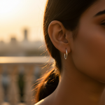 Load image into Gallery viewer, Silver Hoop Earrings for Women | Daily Wear | Gift
