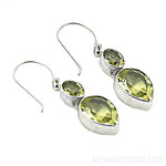 Load image into Gallery viewer, 925 Silver Peridot Drop Earrings for Women | Gemstone Jewelry