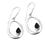 Load image into Gallery viewer, 925 Silver Garnet Teardrop Earrings for Women | Gift Jewelry