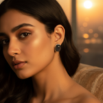 Load image into Gallery viewer, Silver Oval Onyx Drop Earrings for Women | Daily Wear Jewelry