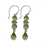 Load image into Gallery viewer, 925 Silver Citrine Drop Earrings for Women | Gemstone Jewelry