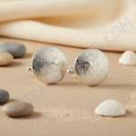 Load image into Gallery viewer, Silver Textured Stud Earrings | Women's Jewelry | Daily Wear