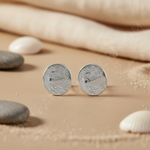 Load image into Gallery viewer, Silver Textured Stud Earrings | Women's Jewelry | Daily Wear