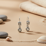Load image into Gallery viewer, 925 Silver White Topaz Drop Earrings for Women | Dangle Jewelry