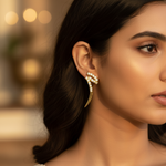Load image into Gallery viewer, gold plating Zirconia Ear Climber Earrings | Women's Fashion Jewelry