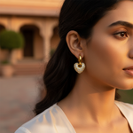 Load image into Gallery viewer, gold plating Heart Hoop Earrings | Cubic Zirconia | Women's Jewelry