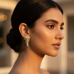 Load image into Gallery viewer, gold plating Leaf Diamond Earrings | Luxury Jewelry Gift