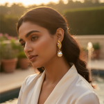 Load image into Gallery viewer, gold plating Pearl Drop Earrings | Women's Elegant Jewelry Gift