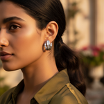 Load image into Gallery viewer, Silver Baguette and Round Cut Earrings for Women | Dainty Jewelry