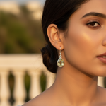 Load image into Gallery viewer, 925 Silver Green Amethyst Teardrop Earrings for Women