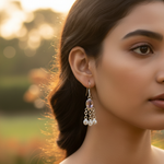 Load image into Gallery viewer, 925 Silver Amethyst & CZ Dangle Earrings for Women | Gift