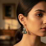 Load image into Gallery viewer, 925 Silver Green Gemstone Drop Earrings for Women | Gift Jewelry