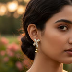 Load image into Gallery viewer, gold plating Diamond Stud Earrings for Women | Elegant Jewelry Gift