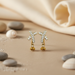 Load image into Gallery viewer, gold plating Diamond Stud Earrings for Women | Elegant Jewelry Gift