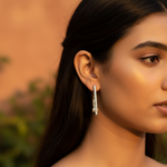 Load image into Gallery viewer, Silver Pearl & Cubic Zirconia Earrings for Women | Dangle Earrings